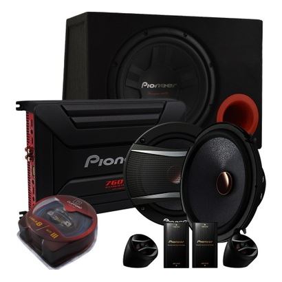 Pioneer 1400 Watt Ses Sistemi Seti Bass + Amfi + Mid Hoparlör + Kablo Seti